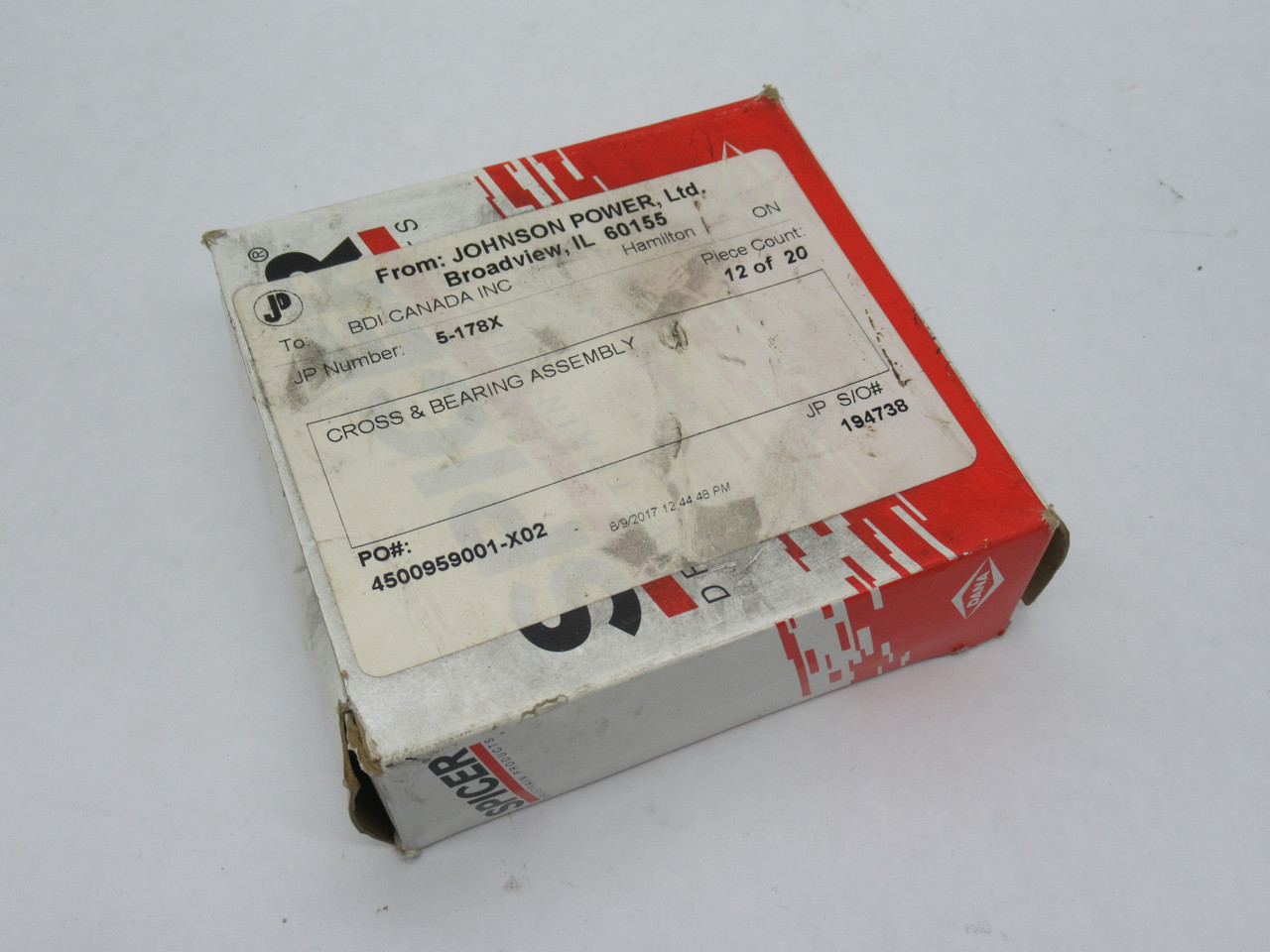 Spicer 5-178X Universal Joint 1.188"BC 3.625"LxW STAINED DAMAGED BOX NEW