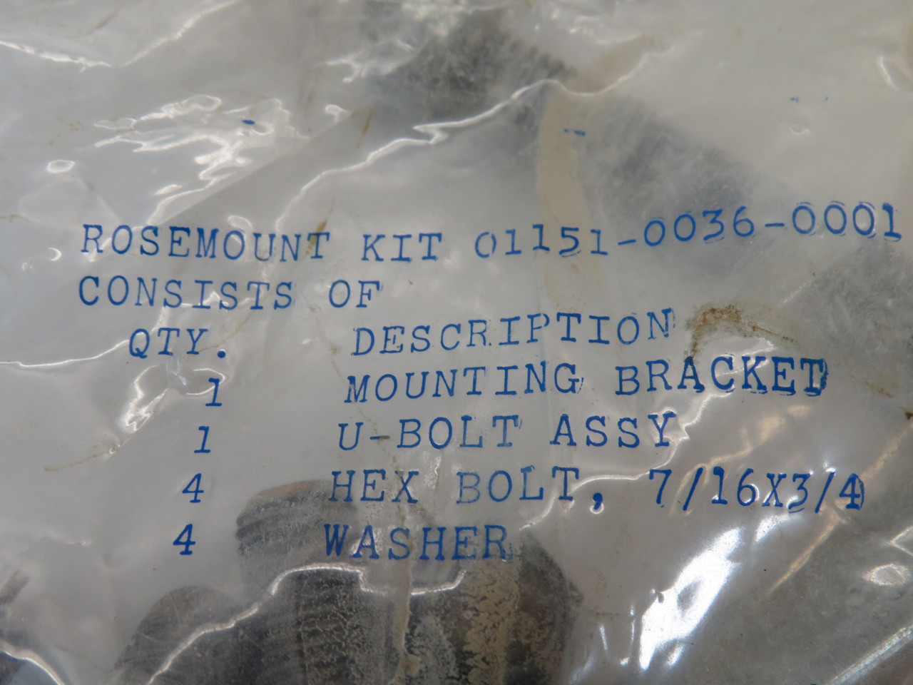 Rosemount 01151-0036-0001 Right Angle Transmitter Mounting Bracket 2" DIRT NWB