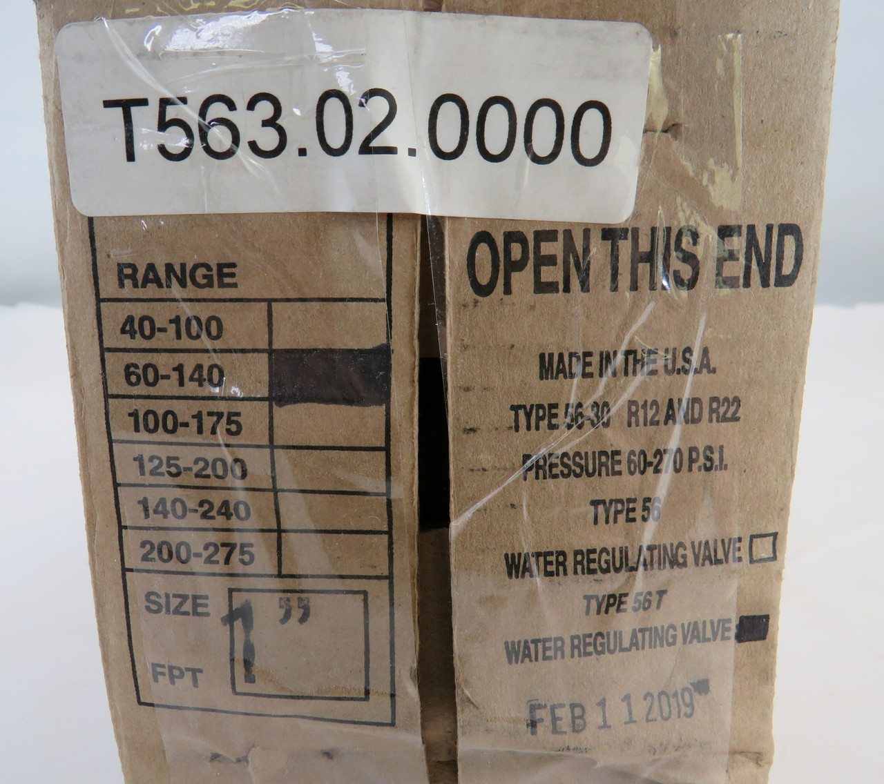 Sterlco T563.02.0000 Type 56-T Water Regulating Valve 125 psi WRITING ON BOX NEW
