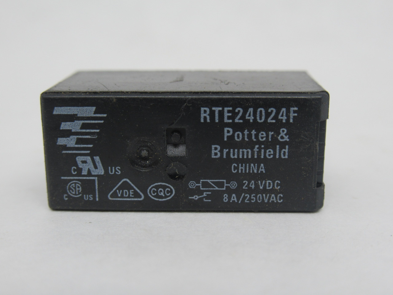Potter & Brumfield RTE24024F General Purpose Relay 24VDC 8A 250VAC 8-Pin USED
