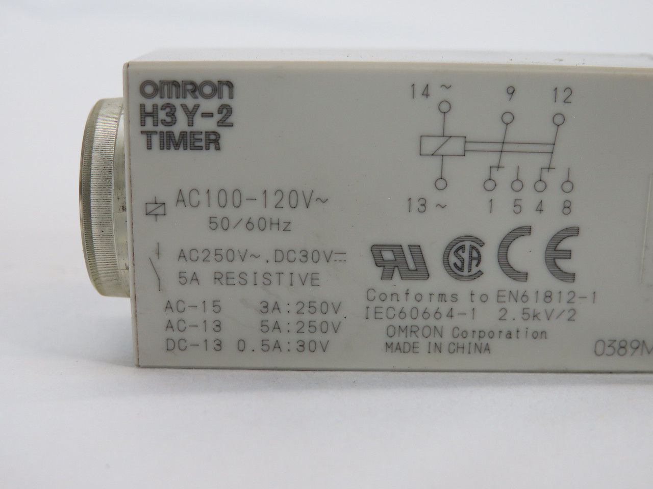 Omron H3Y-2 AC100-120 30S Solid State Timer ON-Delay 100-120V 5A 30 Seconds USED