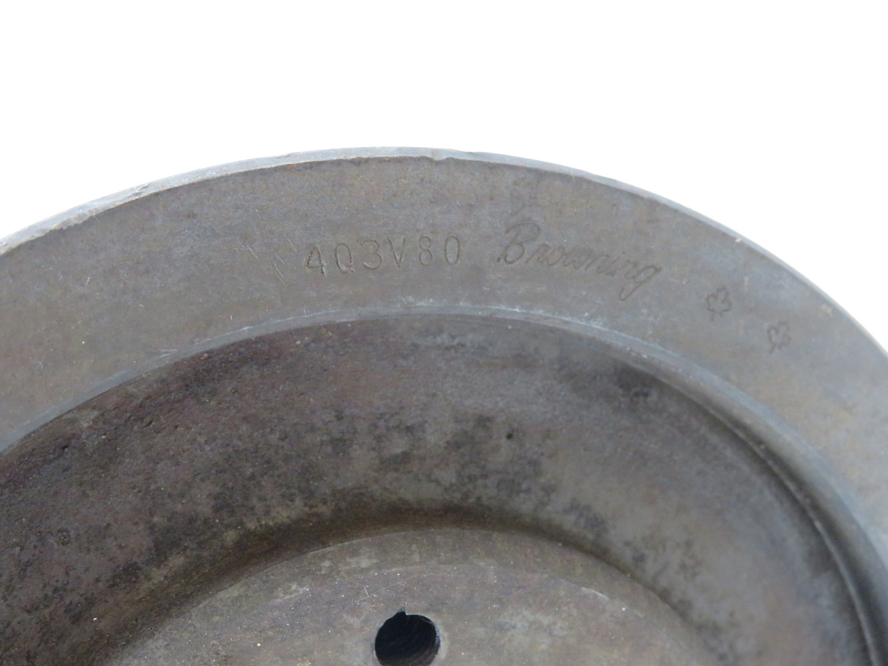 Browning 4Q3V80 Pulley 3/4"-2-11/16"ID Q1 Bushing 4Groove 8"OD 3V Belt RUST USED