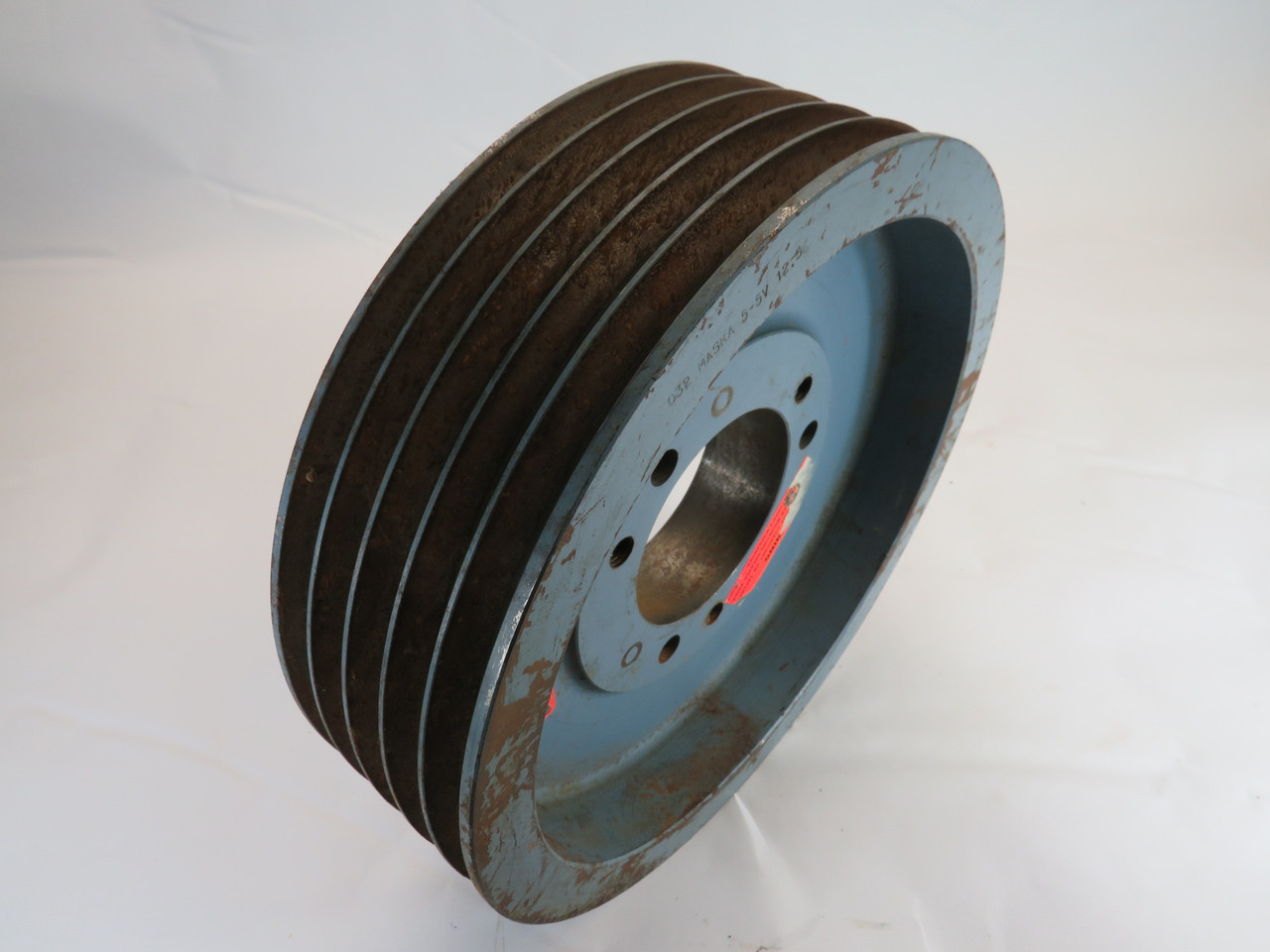 Maska 5-5V12.5E Sheave 7/8-3-1/2"ID E Bushing 5 Groove 12.5"OD 5V Belt RUST USED