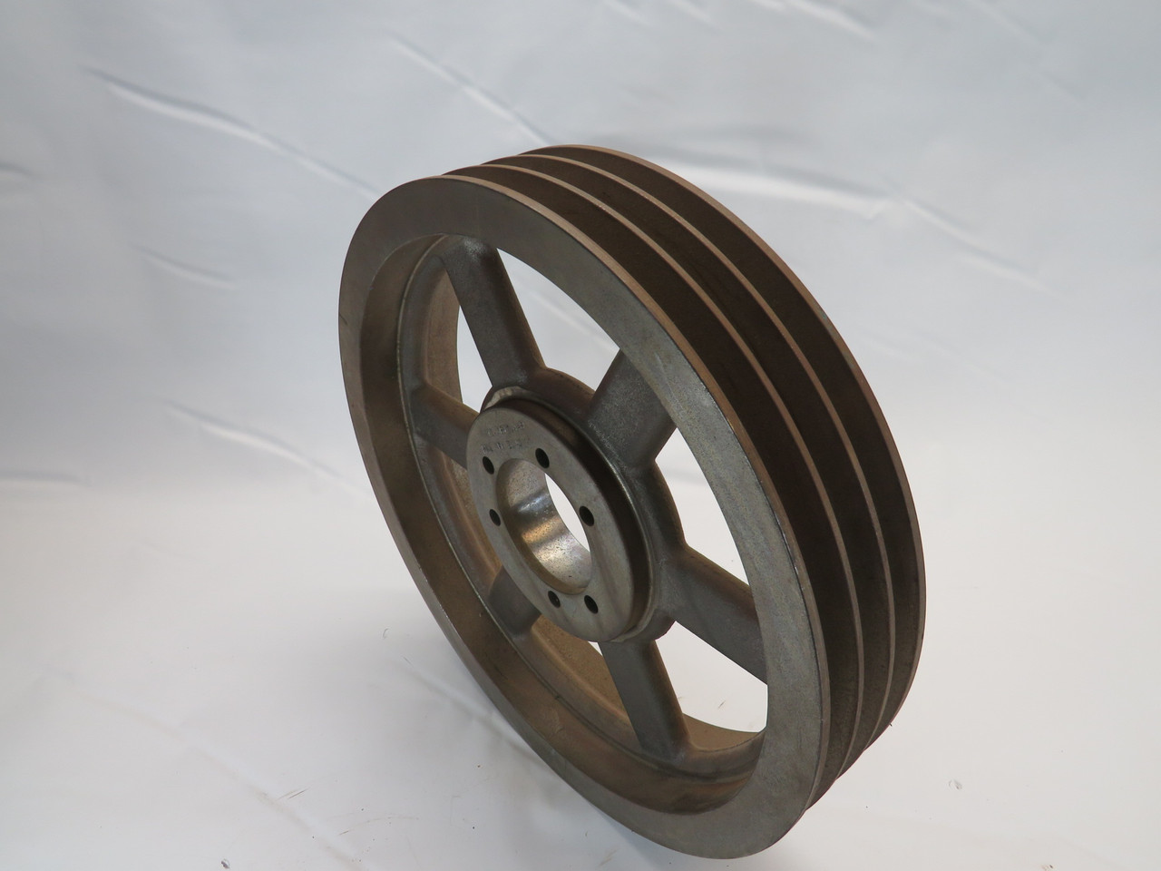 Generic 3A12.0B12.4-SK Sheave 1/2"-2-5/8" SK Bushing 3 Groove 12.4"OD RUST USED