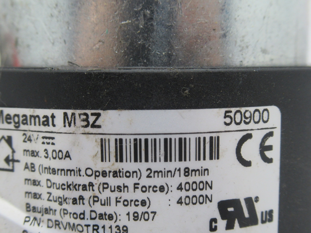 Dewert MBZ-50900 Megamat Motor Actuator 24VDC 3A 4000N *MISSING COVER* USED