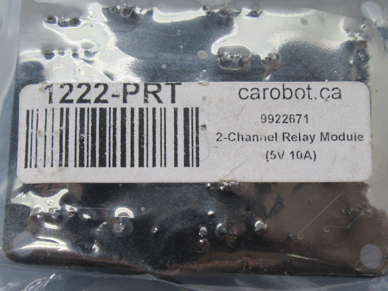 Carobot 1222-PRT 2-Channel Relay Module 5V 10A *RIPPED BAG* NWB