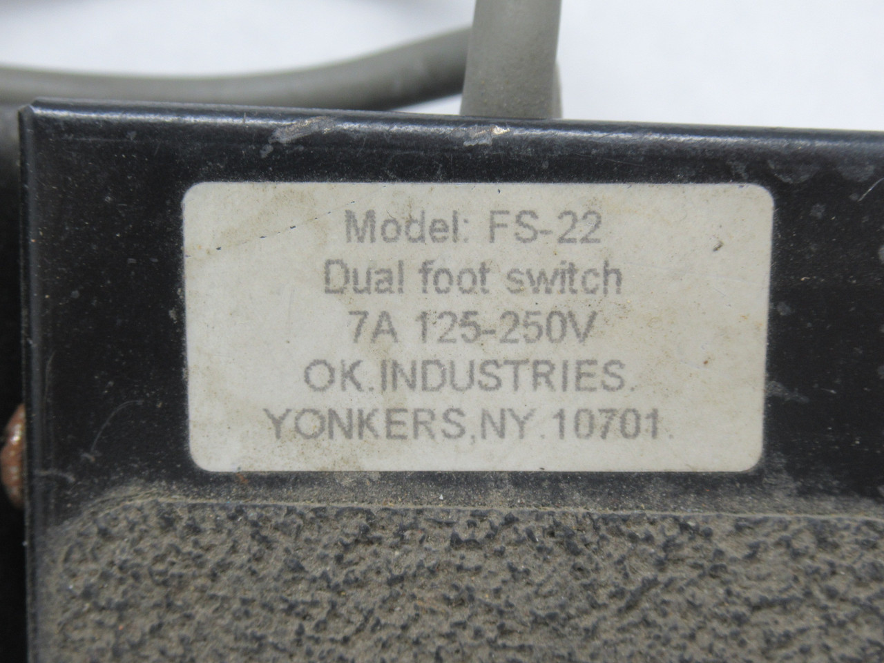 OK Industries FS-22 Dual Foot Switch 125-250V 7A USED