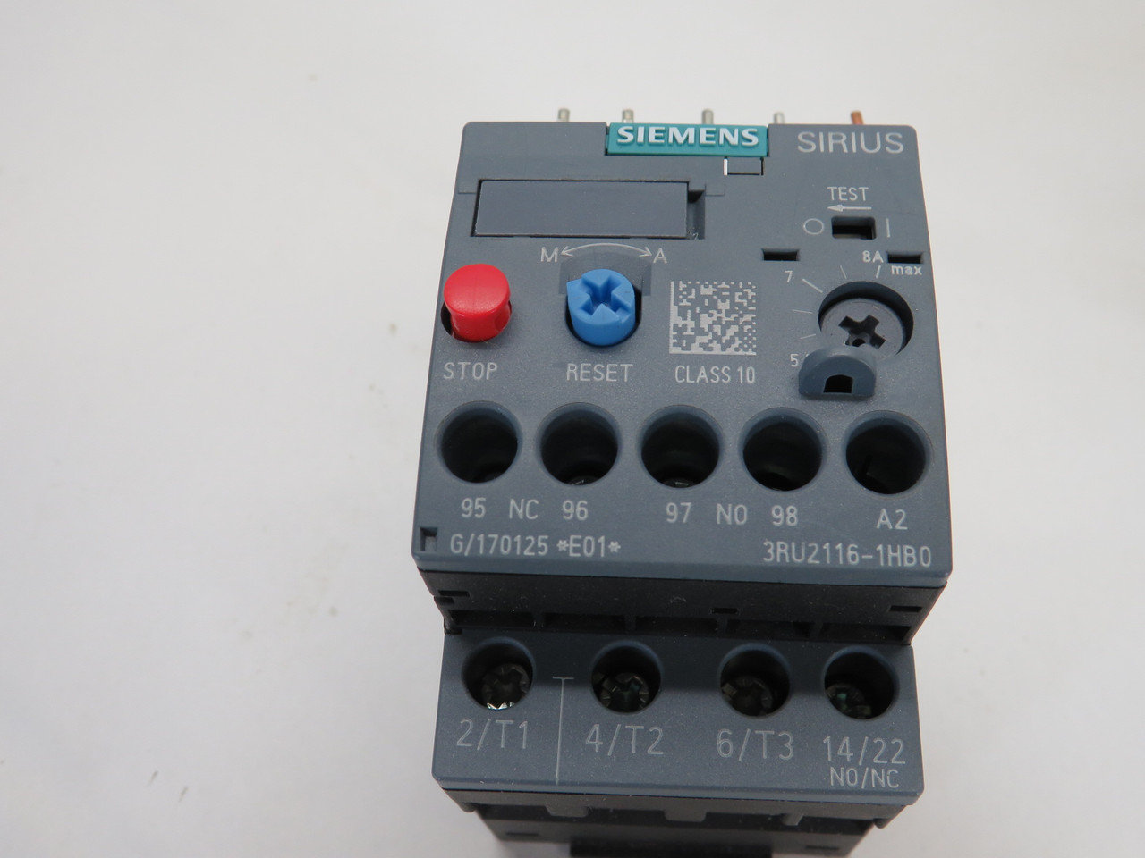 Siemens 3RU2116-1HB0 Overload Relay 5.5-8.0A NEW