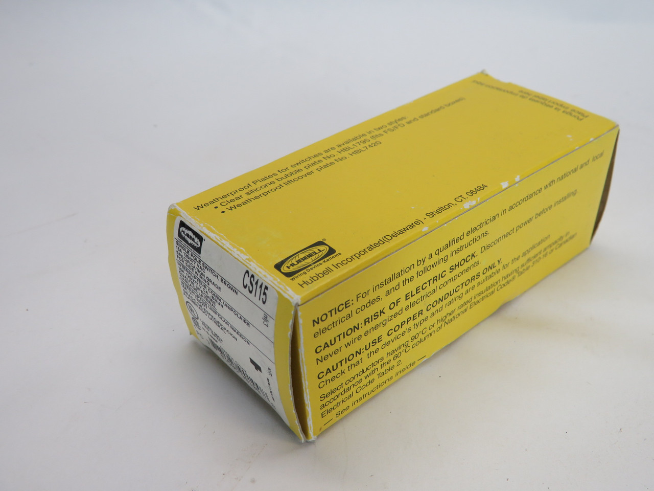 Hubbell CS115 Brown Commercial Toggle Switch 15A 120/277VAC 1P DMG BOX NEW