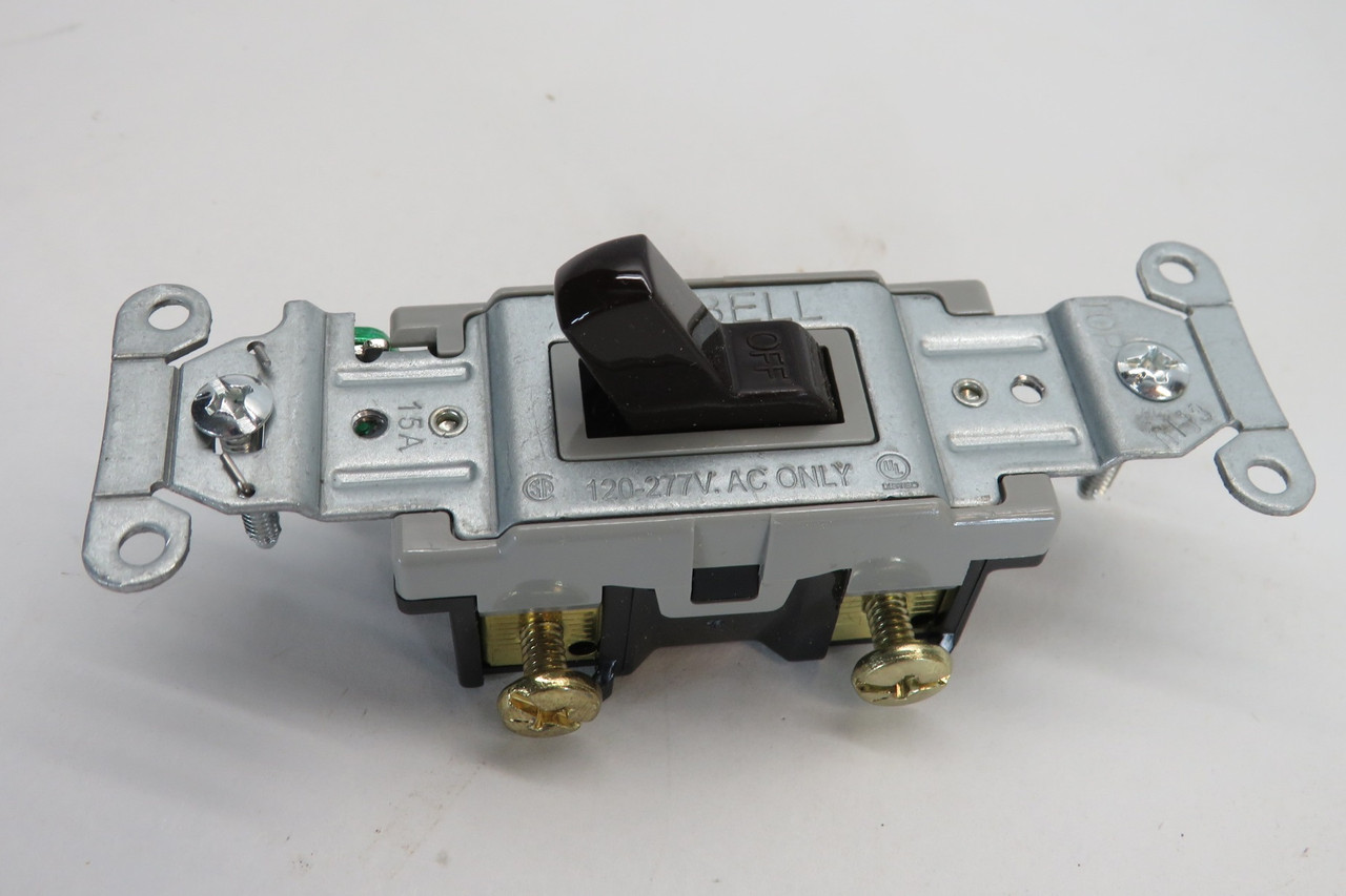 Hubbell CS115 Brown Commercial Toggle Switch 15A 120/277VAC 1P DMG BOX NEW