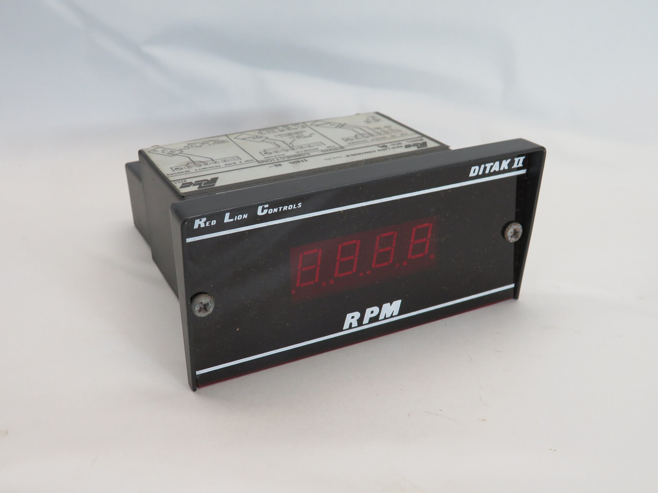 Red Lion 101 4-Digit DitakII Digital Tachometer Model DT11-A USED