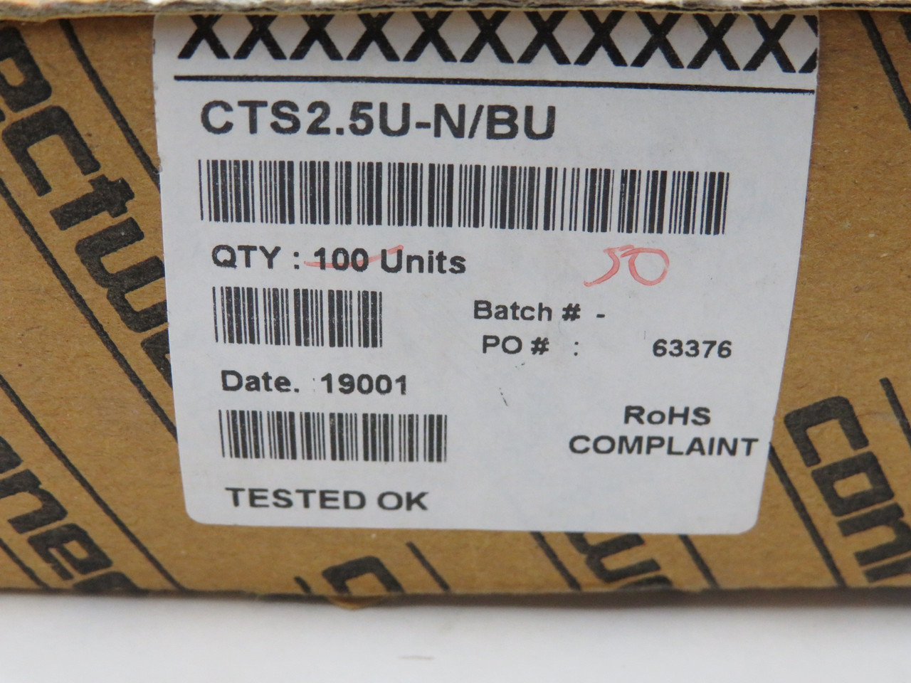 Connectwell CTS2.5UN/BU Blue Terminal Block 1000V 24A 22-12AWG Lot of 31 NEW