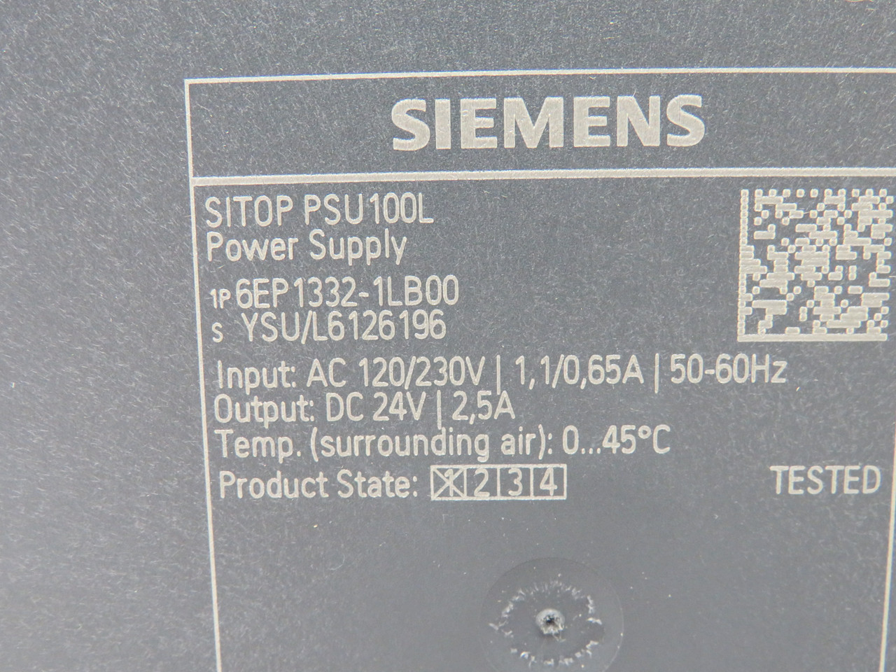 Siemens 6EP1332-1LB00 Power Supply Output:24VDC 2.5A NEW