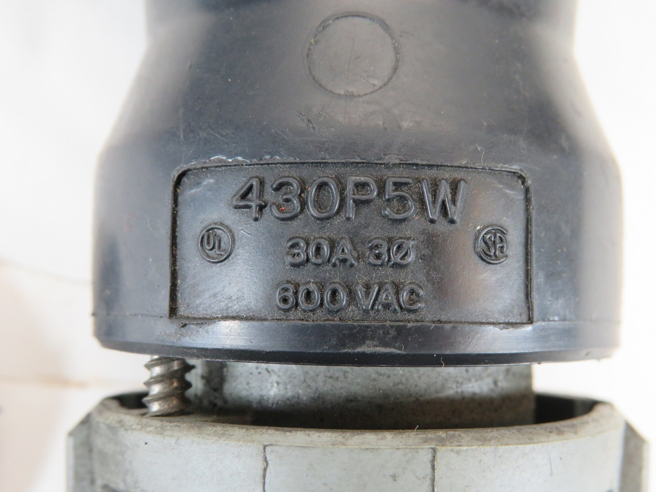 Hubbell 430P5W Male Heavy Duty Plug 30A 600VAC 4W 3P USED