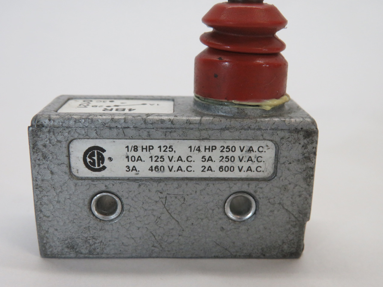 Burgess 4BR Snap Action Limit Switch 10A@125V 5A@250V 3A@460V 2A@600V USED