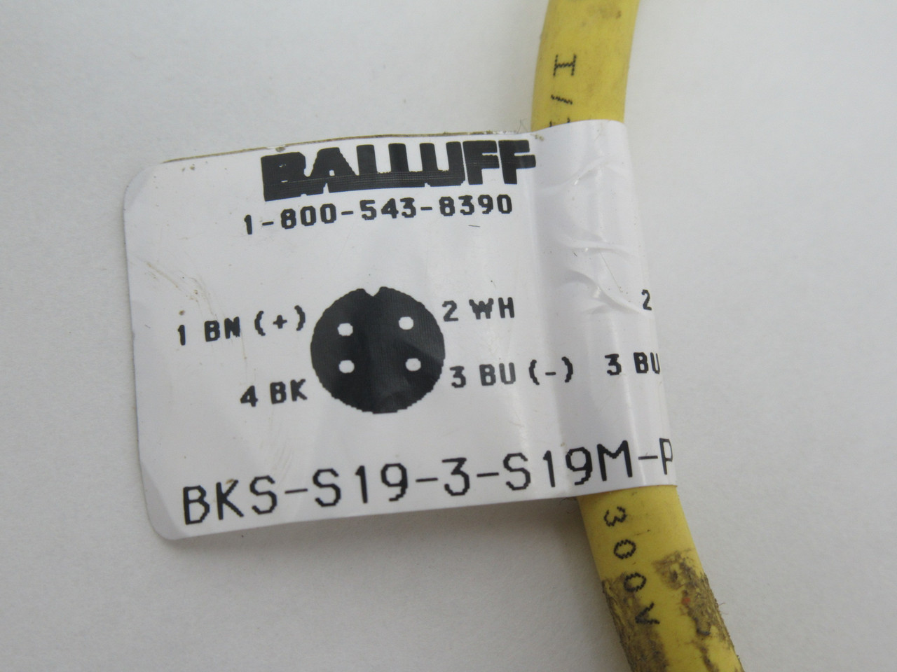 Balluff BKS-S19-3-S19M-PU-02.0 DC Connector Cable M12 Male-Female 2m Cable USED