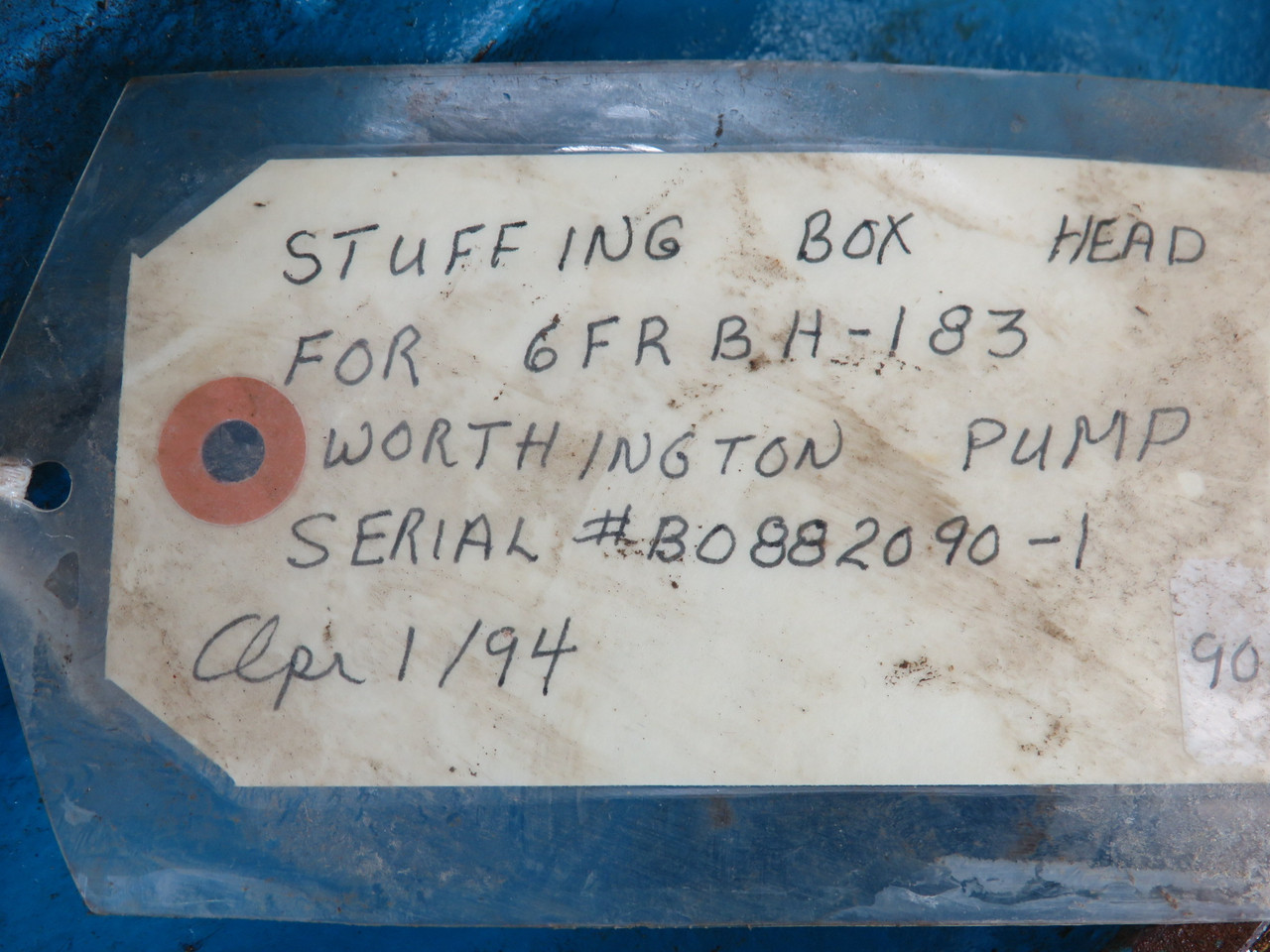 Worthington 2112520 Stuffing Box Head 5"ID 18-3/8"OD 4 Bolt 19-7/8"TOD RUST USED