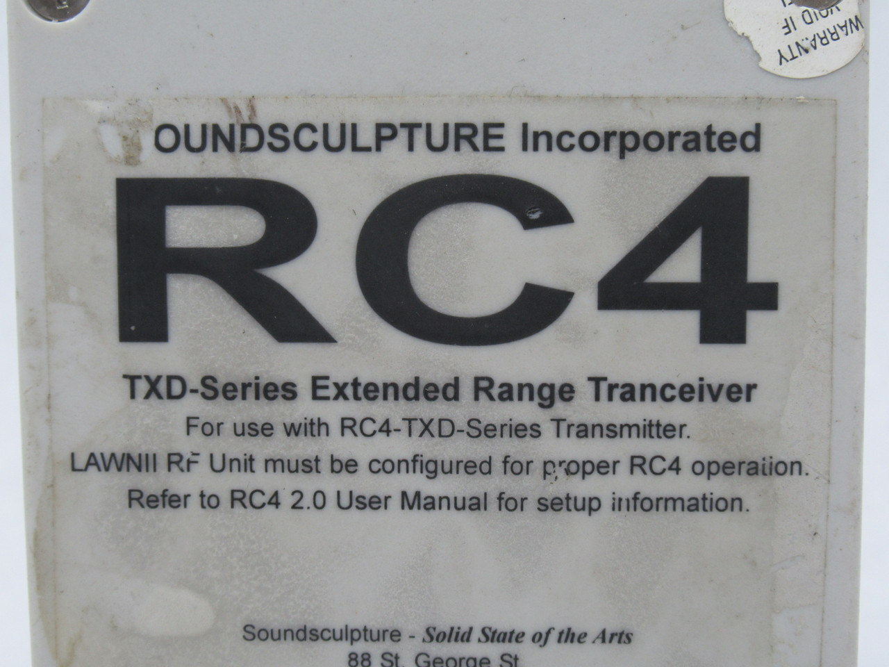 Soundsculpture 210 LAWNII Plus RC4 TXD-Series Extended Range Transceiver USED