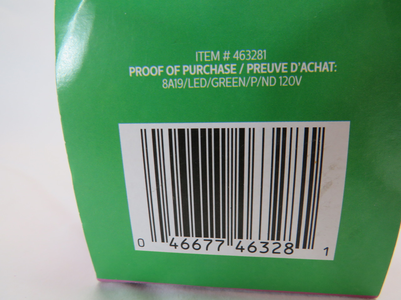 Philips 463281 Green Party LED 120V 60Hz 8W 115mA 10,950Hrs BOX DAMAGE NEW