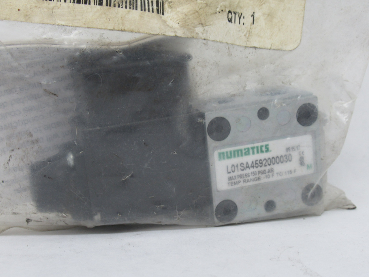 Numatics L01SA4592000030 Solenoid Valve 110-120VAC@60Hz 1/8" NPT NWB