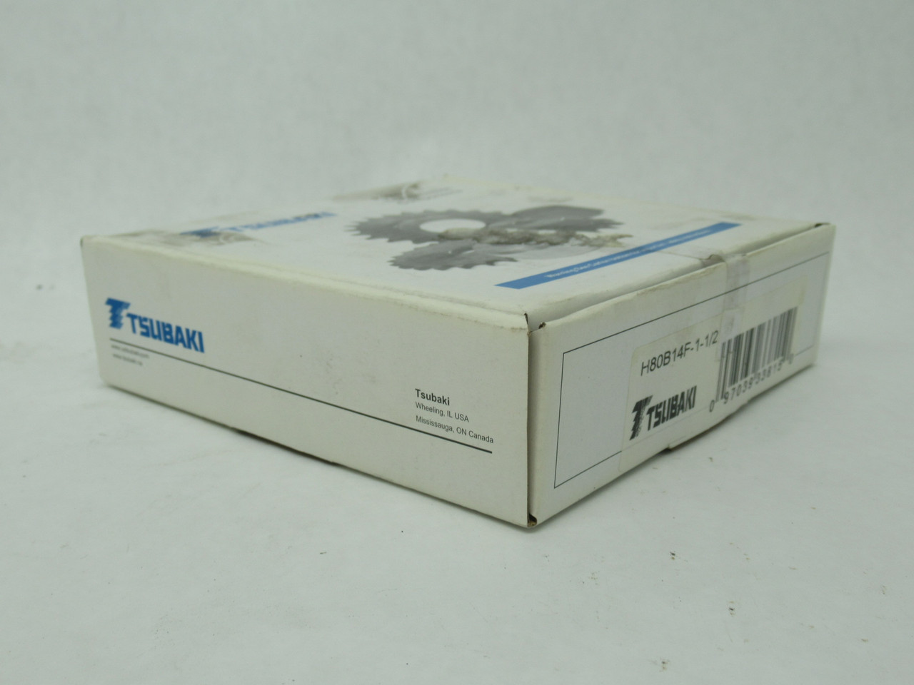 Tsubaki H80B14F-1-1/2 Roller Chain Sprocket 1.5" B 14 Teeth 80 Chain SEALED NEW