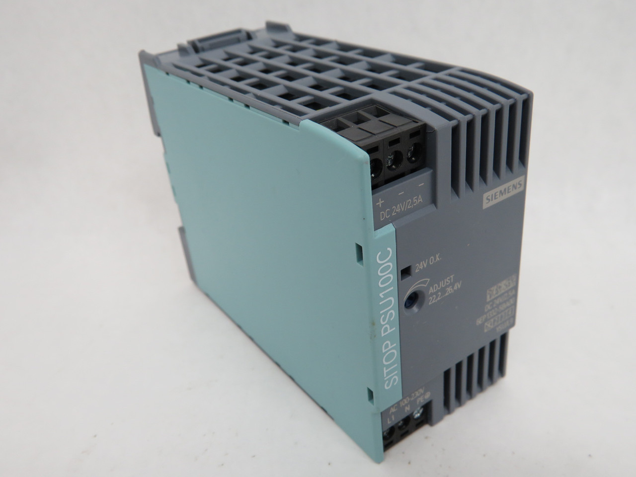 Siemens 6EP1332-5BA00 Power Supply Out:24VDC 2.5A In:100-230VAC 1.21-0.67A USED