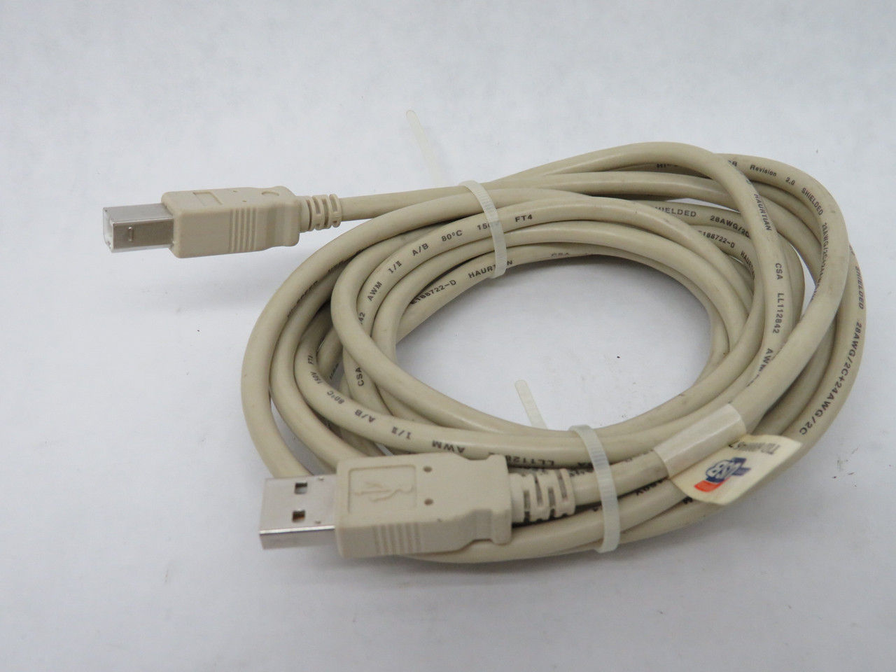 Generic TID60000467 High Speed USB 2.0 Printer Cable A-Male to B-Male 3m USED