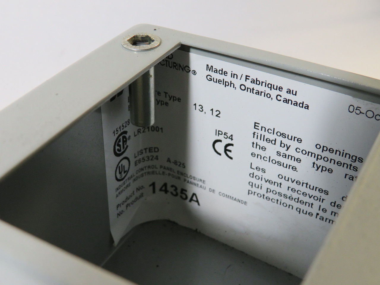 Hammond 1435A Steel Push Button Enclosure 1-Hole 30.5mm SHELF WEAR NOP