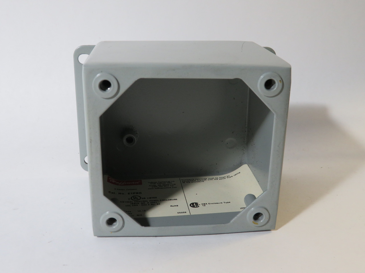 Hoffman E1PBG Steel Push Button Enclosure 1-Hole 30.55mm SHELF WEAR NOP