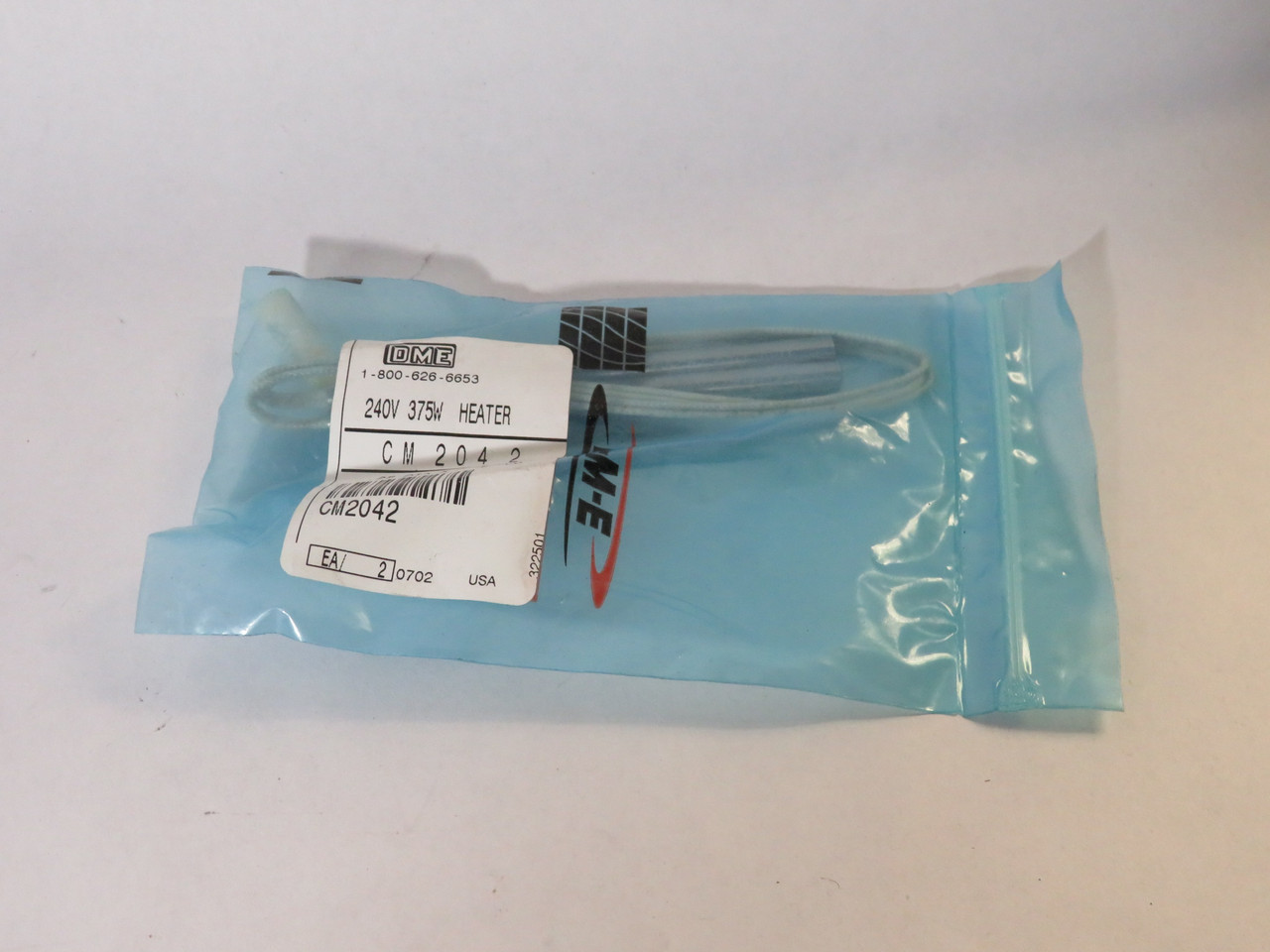 DME CM2042 Cartridge Heater 240V 374W .25" Diameter 4" LG 2-Pack NWB