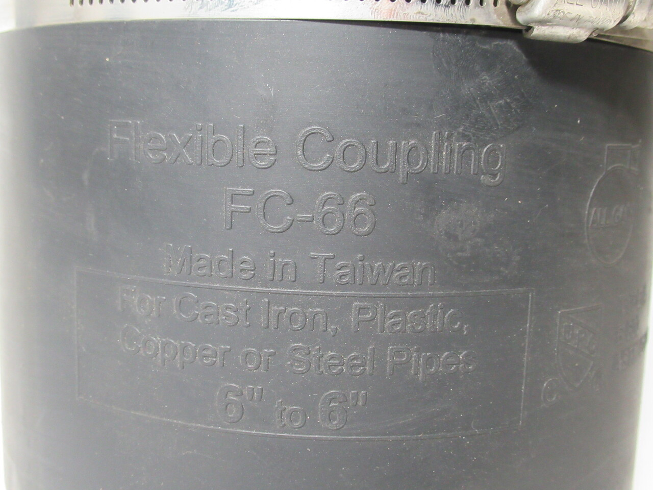 All Gain FC56-66 Flexible PVC Pipe Coupling 6" SHELF WEAR NOP