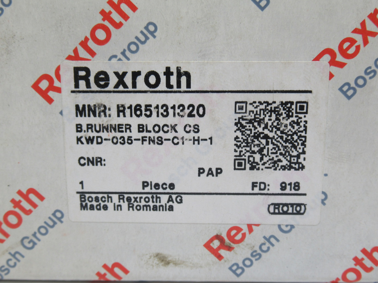 Rexroth R165131320 Carbon Steel Ball Runner Block 110.5mm L 100mm W 40.4mm H NEW