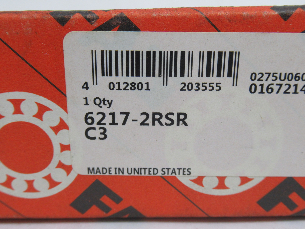 FAG 6217-2RSR-C3 Deep Groove Ball Bearing 150mm OD 85mm ID 28mmW STAINED BOX NEW