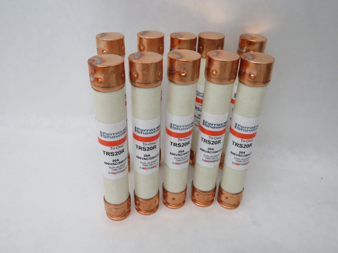 Mersen TRS20R Time Delay Fuse 20A 600VAC SHELF WEAR 10-Pack NEW