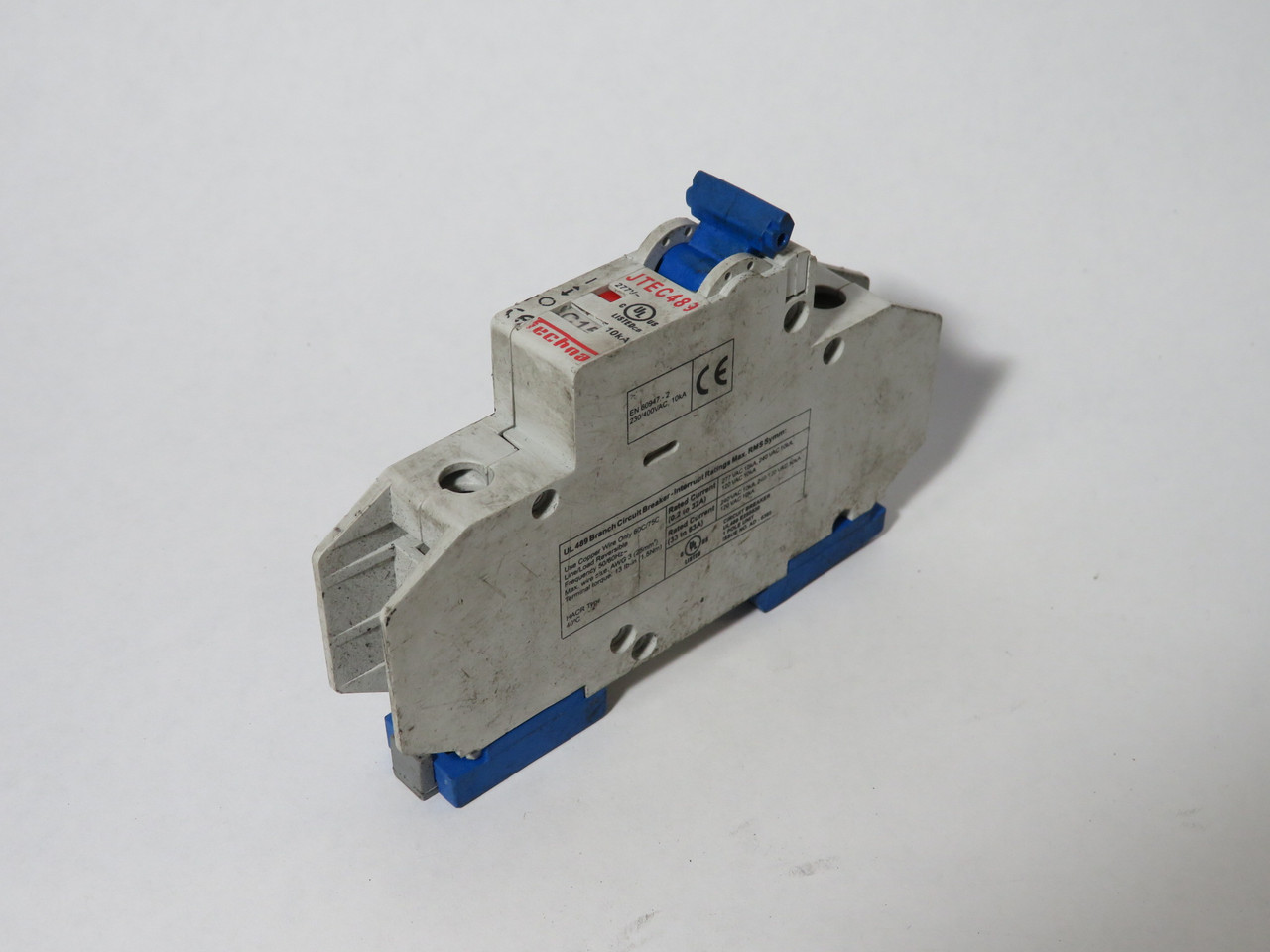 Techna JTEC-489-1-C-15 Miniature Circuit Breaker 15A 277V 1-Pole USED