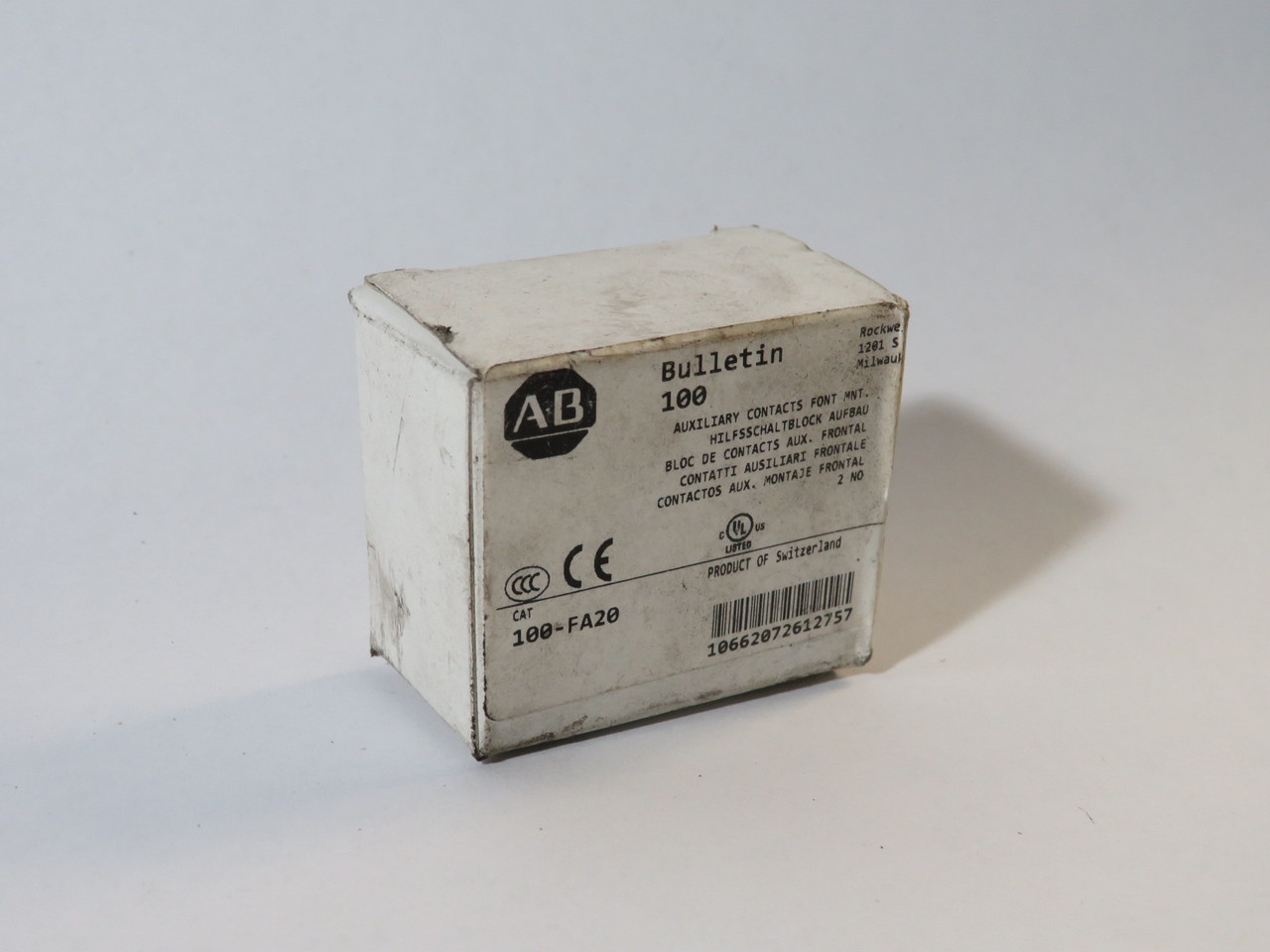 Allen-Bradley 100-FA20 Series B Auxiliary Contact Block 2NO 690V SHELF WEAR NEW