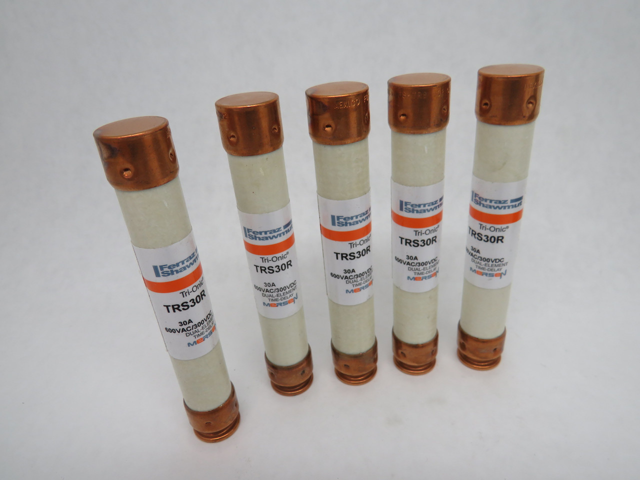 Mersen TRS30R Dual Element Time Delay Fuse 30A 600VAC 300VDC Lot of 5 NEW