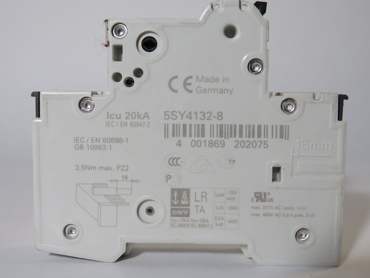 Siemens 5SY4132-8 Miniature Circuit Breaker 32A 230/400V 1-Pole D32 USED