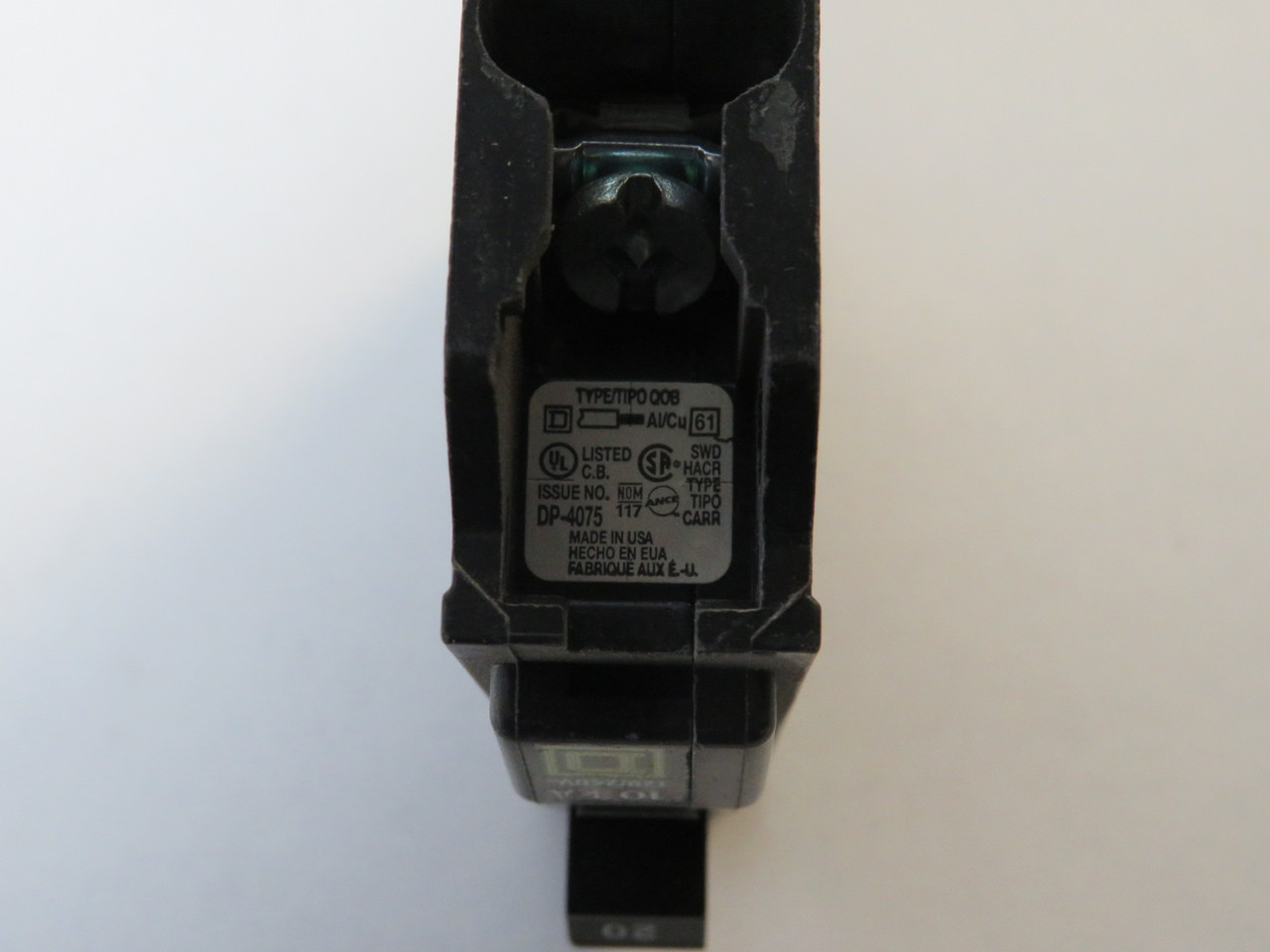 Square D QOB120 Miniature Circuit Breaker 20A 120/240V 1-Pole SWD HACR USED