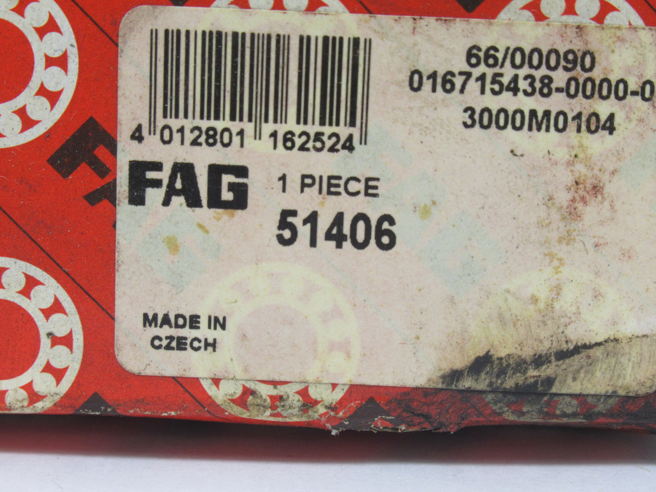 FAG 51406 Thrust Ball Bearing 70mm OD 30mm ID 32mm ID 28mm H DMG BOX NEW