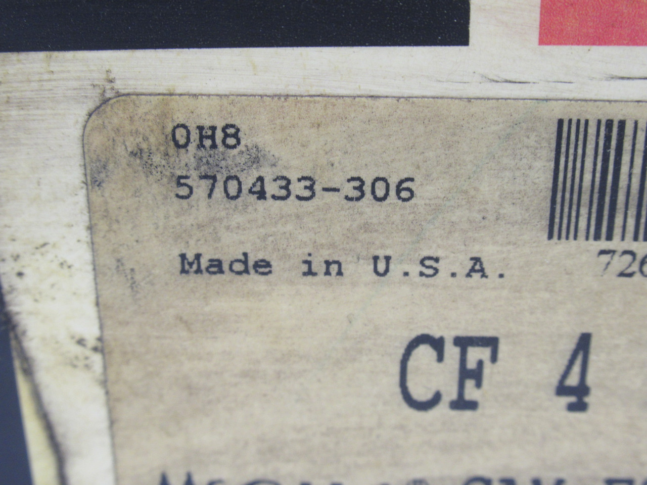 McGill CF-4-S Cam Follower Bearing 4" Roller D 2-1/4" Roller W SHELF WEAR NEW