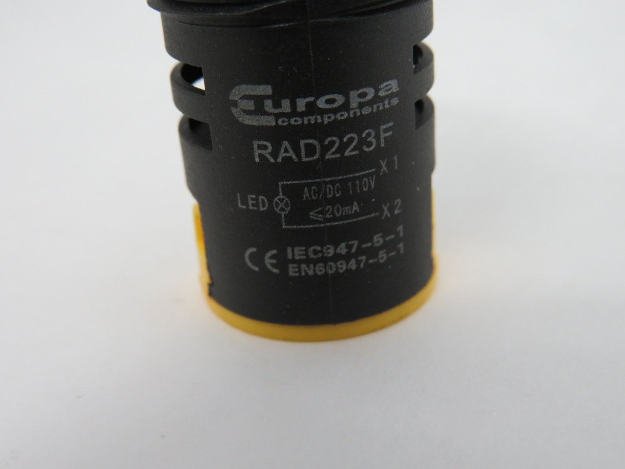 Europa RAD223F Green Pilot Light 110VAC/DC 20mA NO WASHER/SHELF WEAR NOP