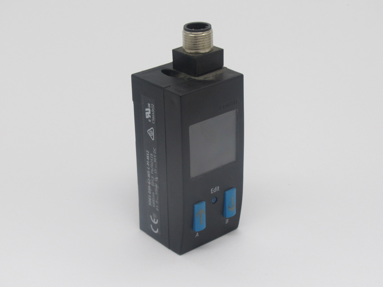 Festo 688544 SDE1-D10-G2-MS-L-PI-M12 Pressure Sensor 0-10 bar 15-30VDC USED