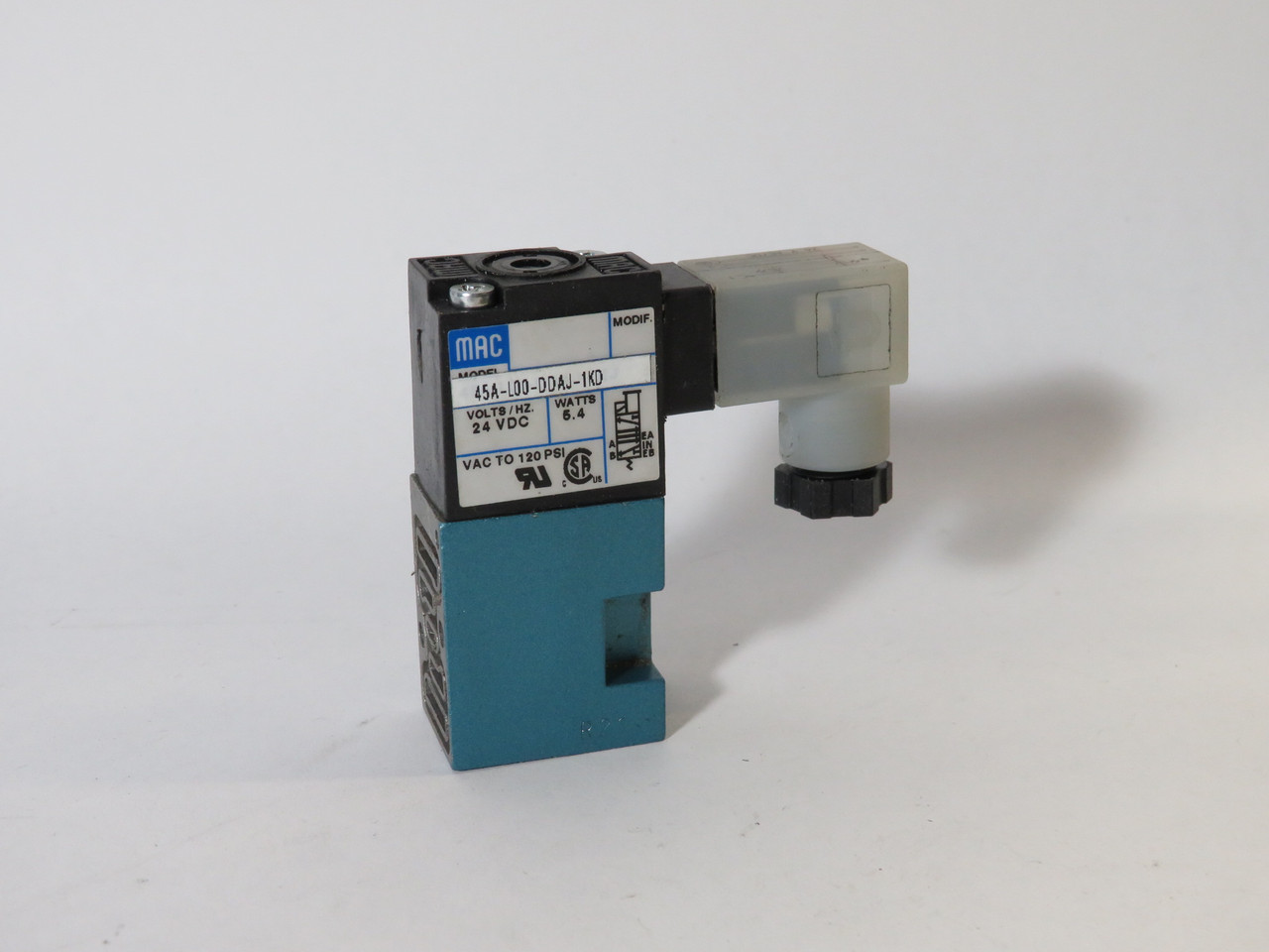 MAC 45A-L00-DDAJ-1KD 4/2-Way Solenoid Valve 24VDC 120 psi MODIFIED USED