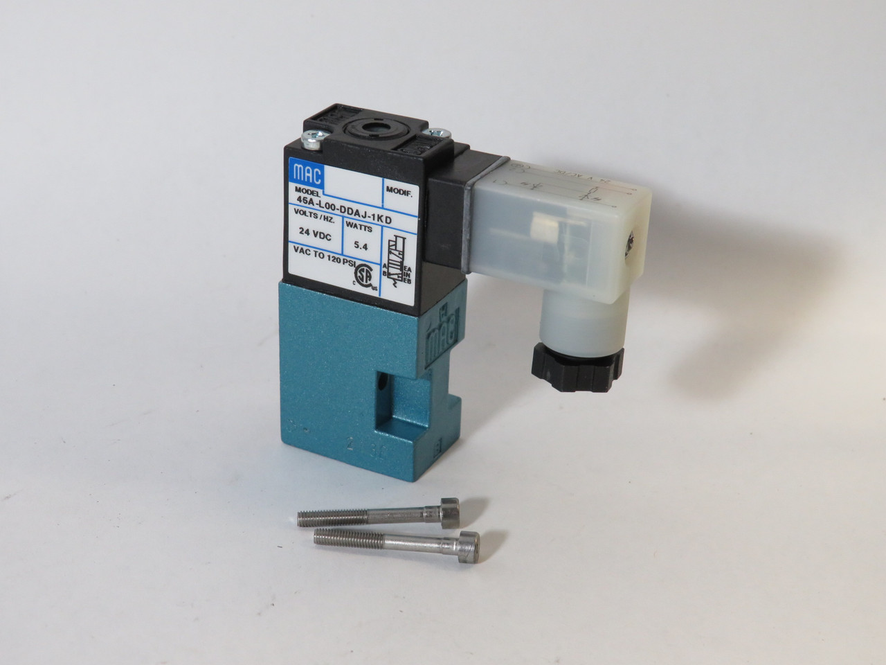 MAC 45A-L00-DDAJ-1KD 4/2-Way Solenoid Valve 24VDC 120 psi BOX DAMAGE NEW