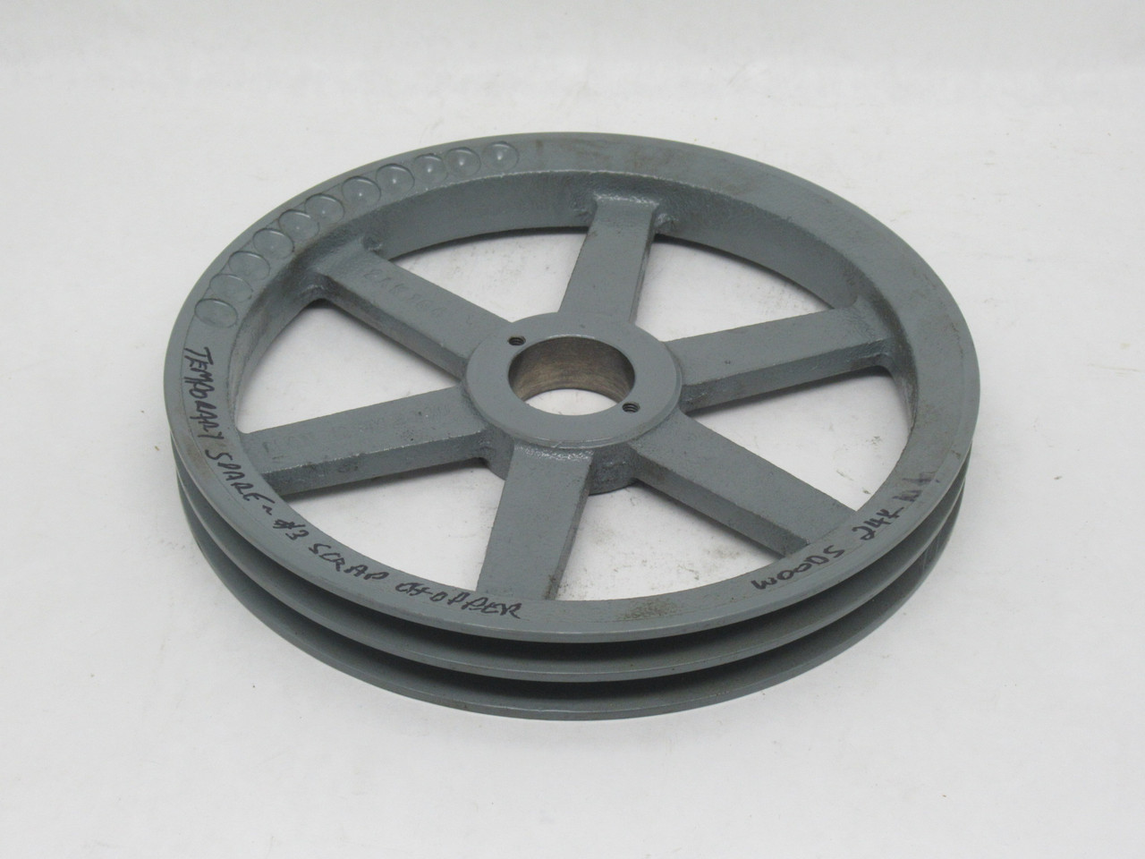 TB Woods 2AK104 V-Belt Pulley 0.75-1.4375" Bore Range 2-Groove 10.25" OD USED