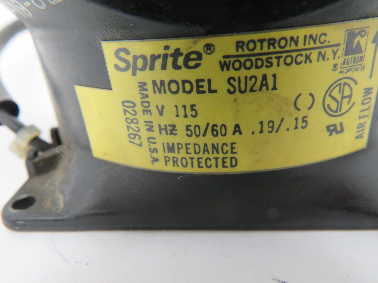 Sprite Rotron SU2A1 Cooling Fan 80x80x42mm 115V 50/60Hz .19/.15A USED