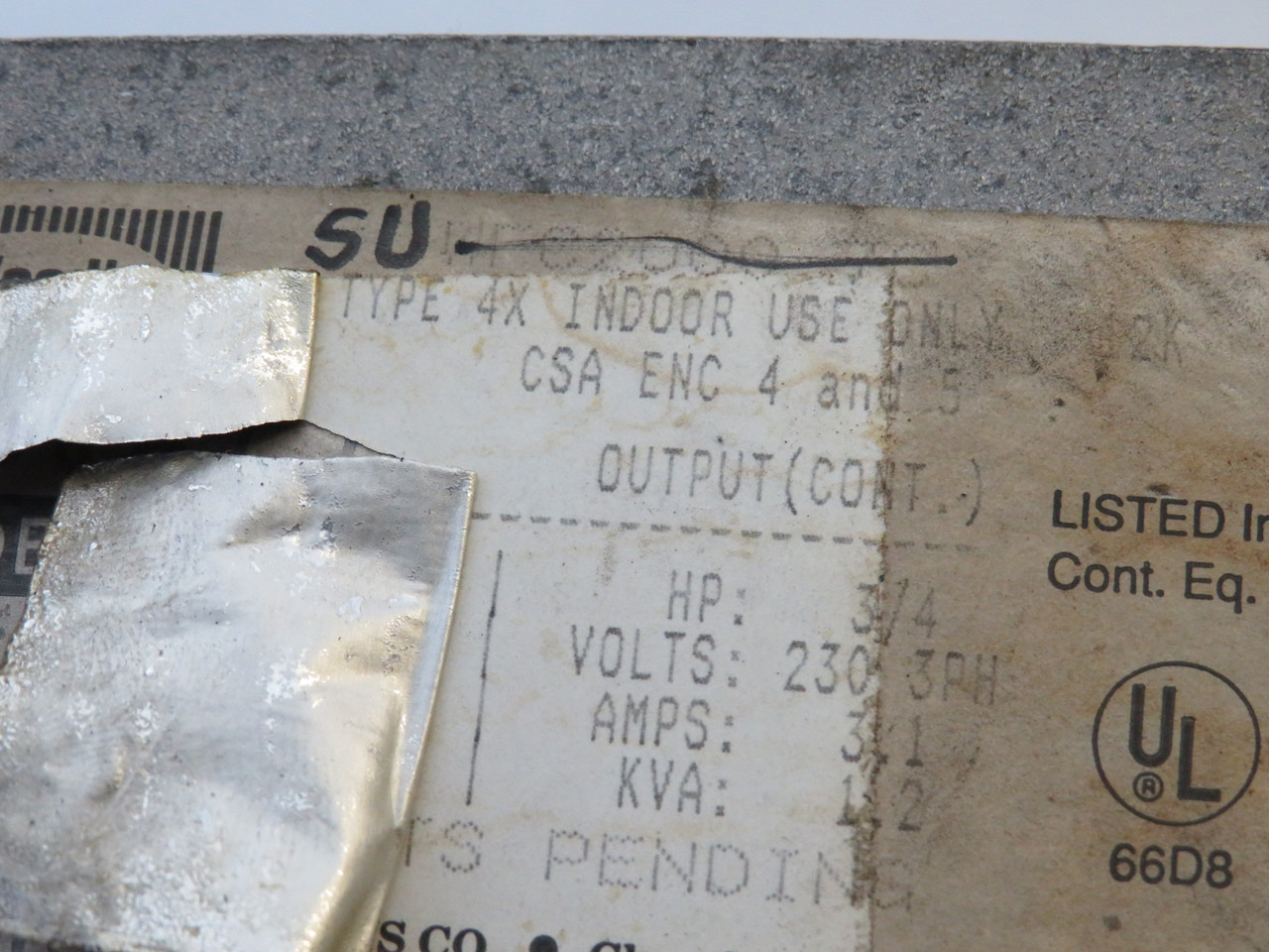 TB Wood's WFC1001-0C 110VAC 8.9A 50/60Hz MODIFIED/MISSING SCREWS USED