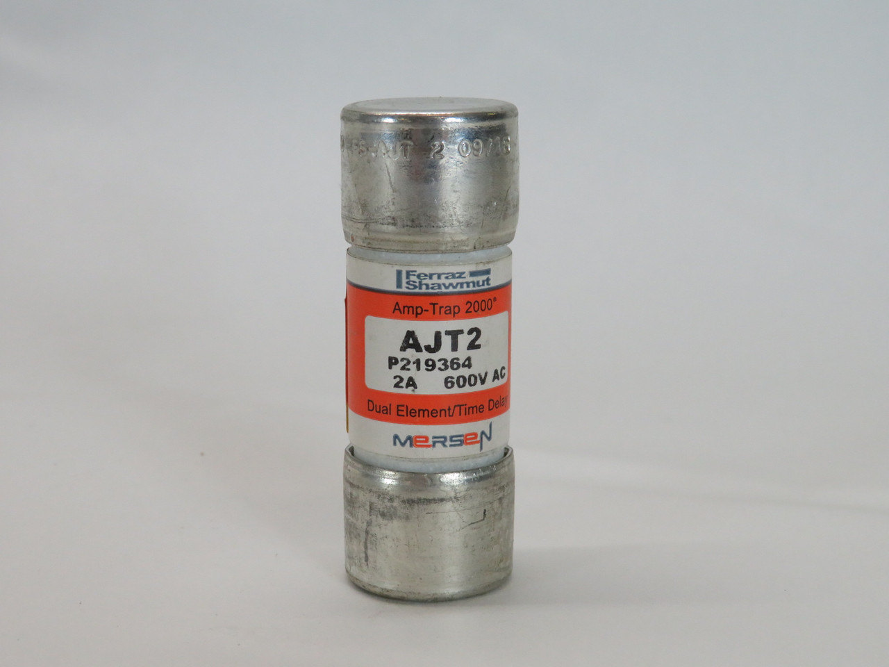 Mersen AJT2 Dual-Element Time-Delay Fuse 2A 600V USED