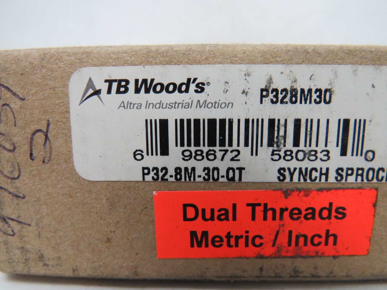 TB Woods P328M30-QT Pulley 1/2-1-1/2"Bore 32T 3.156"OD 3.54"FOD DMG BOX NEW